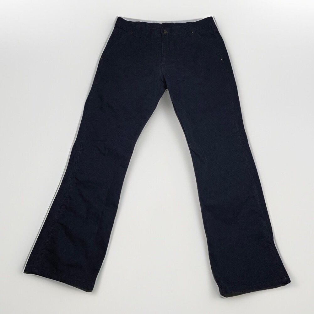 Men's Walls Size 34x31 Fleece Lined Winter Work   Pants  Blue Canvas Cotton